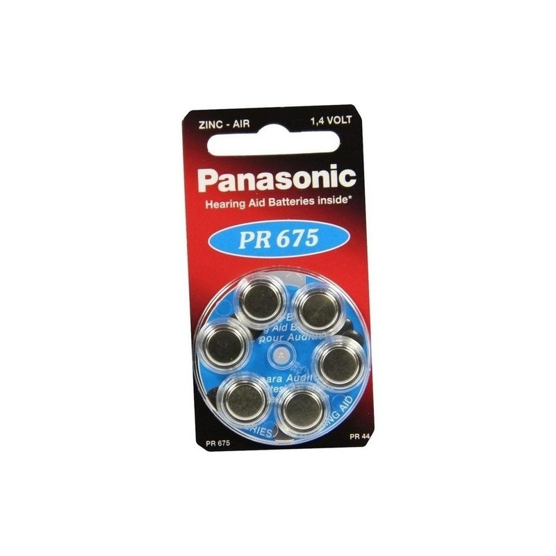 Batterie f. Hörgeräte Panasonic PR 675, 6 ST – PZN 7194390