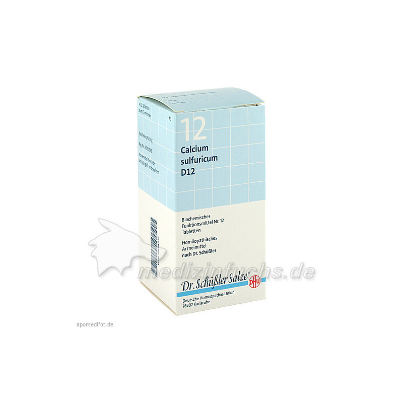 BIOCHEMIE DHU 12 Calcium sulfuricum D12 Tabl., 420 ST – PZN 6584315