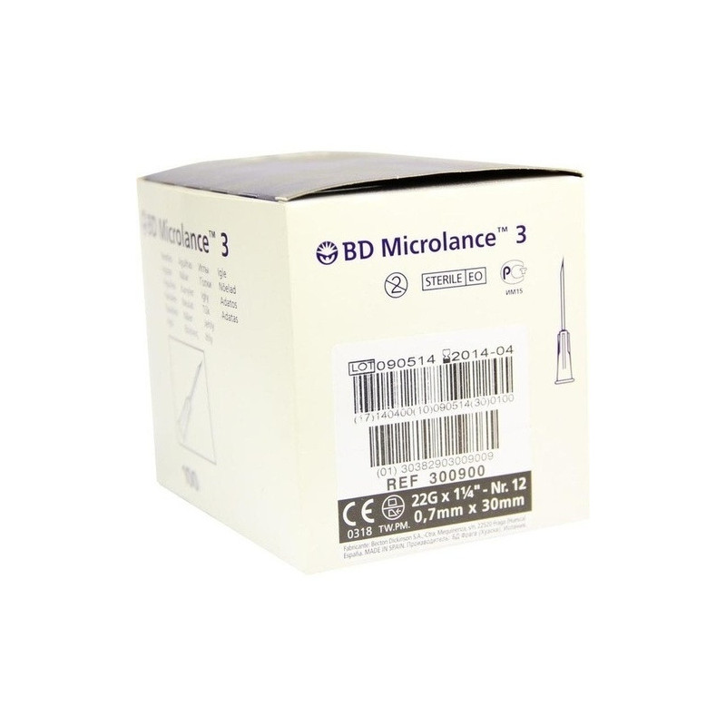 BD MICROLANCE 22G KAN 1 1/4, 100 ST – PZN 3086947