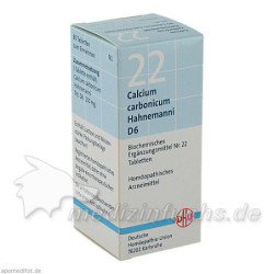 BIOCHEMIE DHU 22 CALCIUM CARBONICUM HAHNEMANNI D 6, 80 ST – PZN 1196330