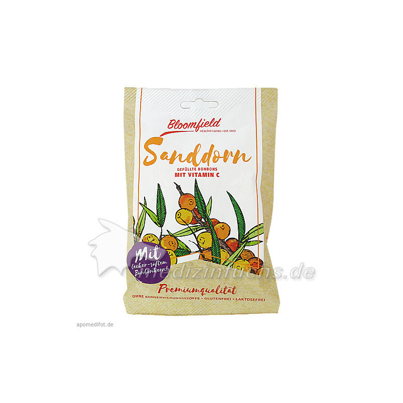 Bloomfield Bonbons gef. Sanddorn, 75 G – PZN 10308101