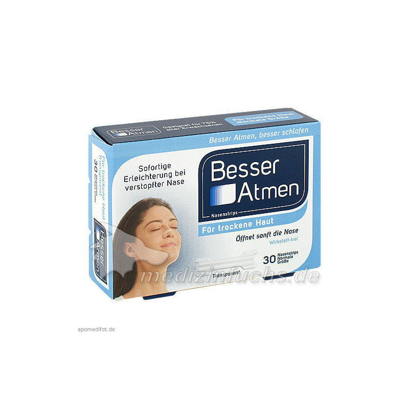 Besser Atmen Nasenstrips transparent normale Größe, 30 ST – PZN 2952532
