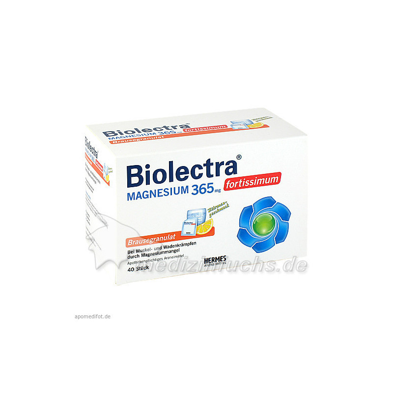 BIOLECTRA Magnesium 365 fortissimum Zitrone Gran., 40 ST – PZN 6712701