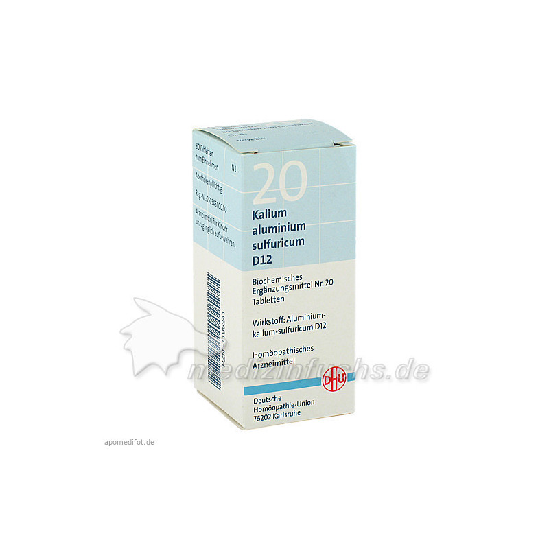 BIOCHEMIE DHU 20 KALIUM ALUMINIUM SULFURICUM D12, 80 ST – PZN 1196241