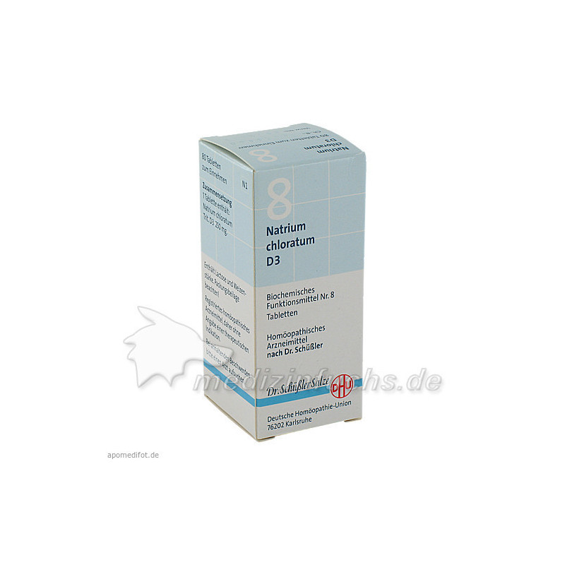 BIOCHEMIE DHU 8 NATRIUM CHLORATUM D 3, 80 ST – PZN 274424