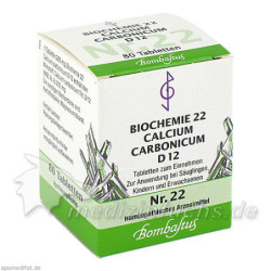 Biochemie 22 Calcium carbonicum D12, 80 ST – PZN 4325259