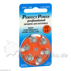Batterie für Hörgeräte Power PP 13, 6 ST – PZN 4877384