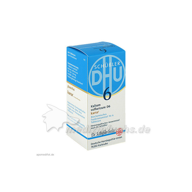 Biochemie DHU 6 Kalium sulfuricum D 6 Karto, 200 ST – PZN 6326576