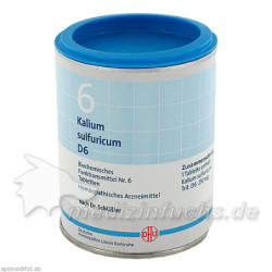 BIOCHEMIE DHU 6 KALIUM SULFURICUM D 6, 1000 ST – PZN 274281