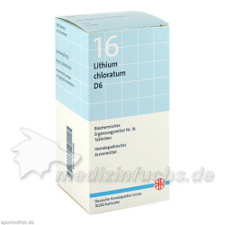 BIOCHEMIE DHU 16 Lithium chloratum D 6 Tabl., 420 ST – PZN 6584396