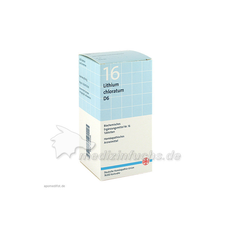 BIOCHEMIE DHU 16 Lithium chloratum D 6 Tabl., 420 ST – PZN 6584396