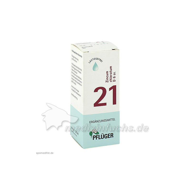 Biochemie Pflüger NR. 21 Zincum chlor. D 6, 30 ML – PZN 9298685