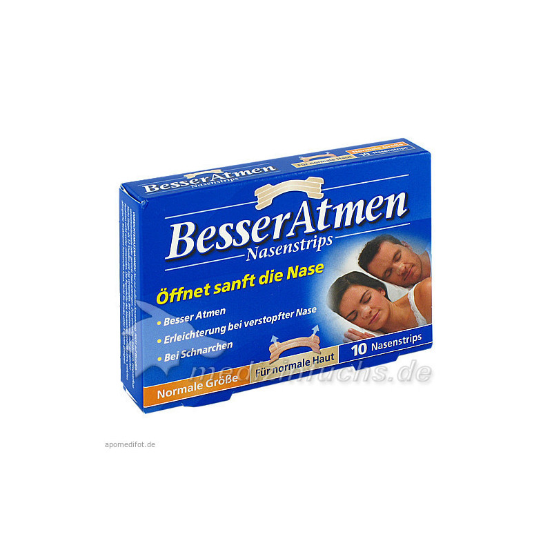 Besser Atmen Nasenstrips beige normale Größe, 10 ST – PZN 2952578