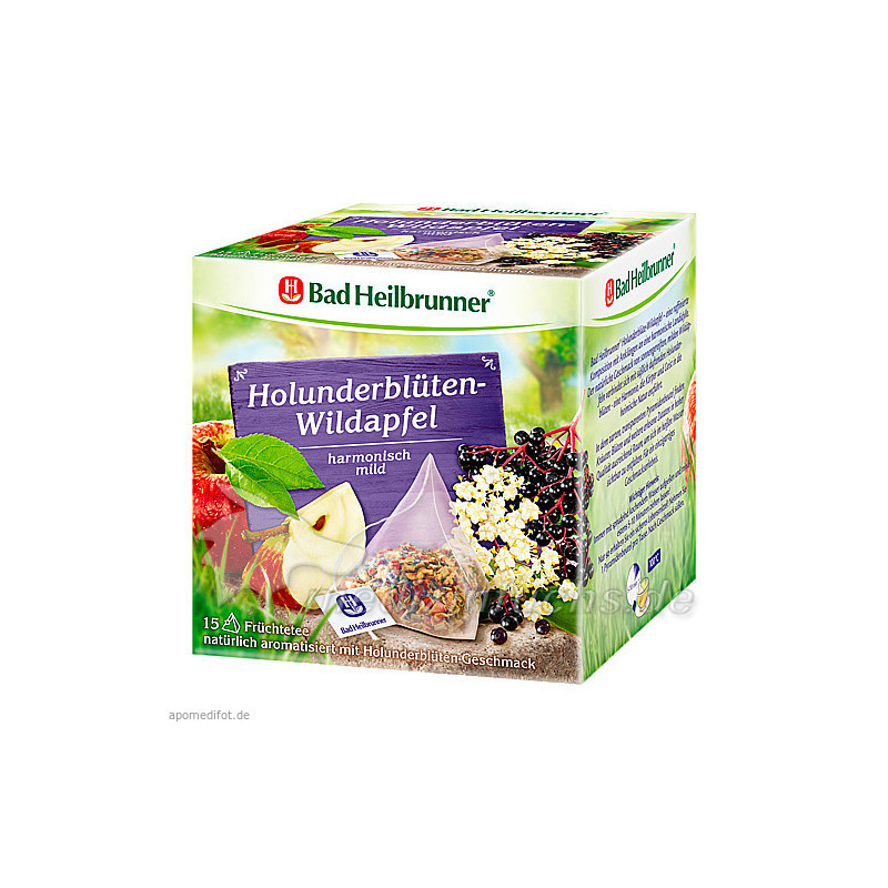 Bad Heilbrunner Holunderblüten Wildapfel Tee Pyr., 15 ST – PZN 9097490