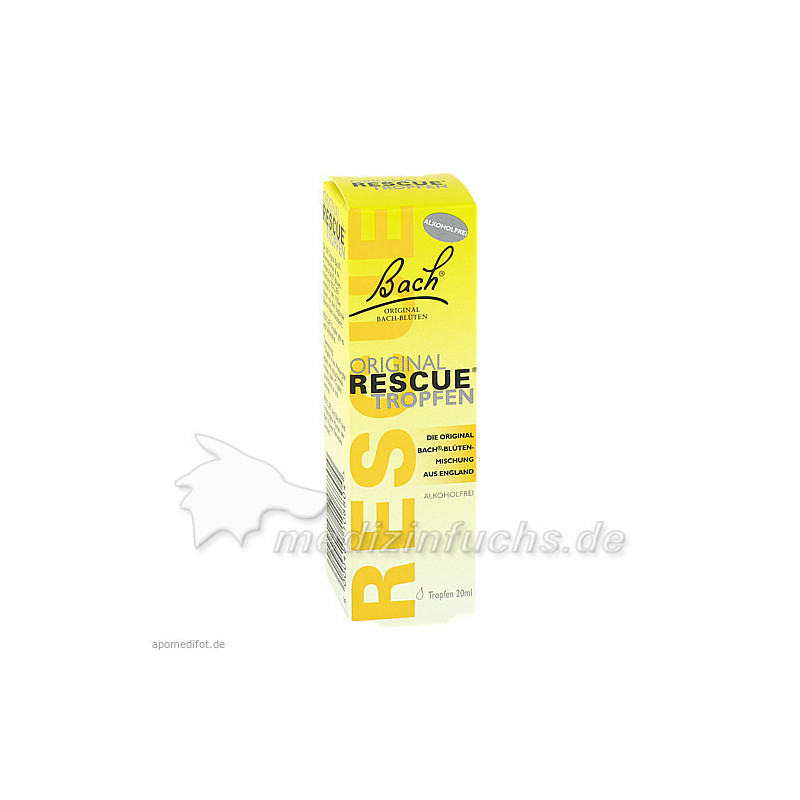 Bach Original Rescue Tropfen alkoholfrei, 20 ML – PZN 7253425