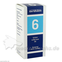 Biochemie Orthim NR6 Kalium sulfuricum D 6, 800 ST – PZN 8885469
