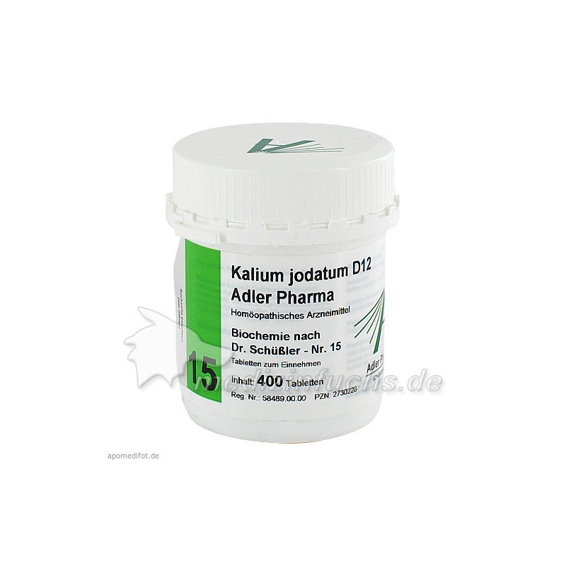 Biochemie Adler 15 Kalium Jodatum D12 Adler Pharma, 400 ST – PZN 2730228