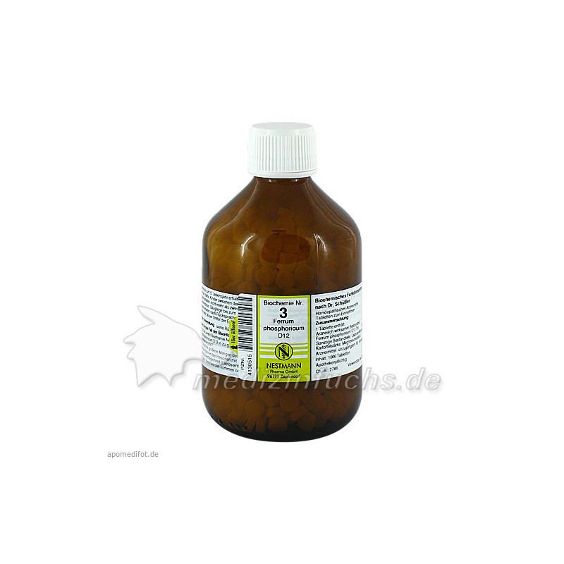 Biochemie Nestmann Nr.3 Ferrum phosphoricum D12, 1000 ST – PZN 4130515