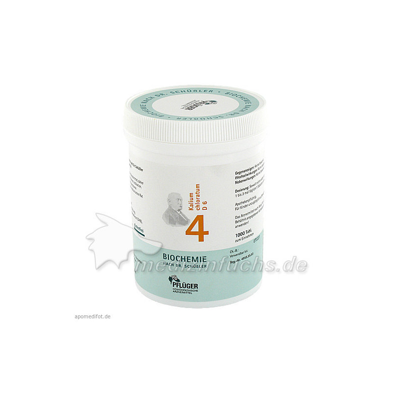 Biochemie Pflüger Nr. 4 Kalium chloratum D 6, 1000 ST – PZN 6318921