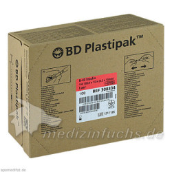 BD Insulinspritze m Kanuele 1ml U 40 30G 1/2, 100X1 ML – PZN 26229