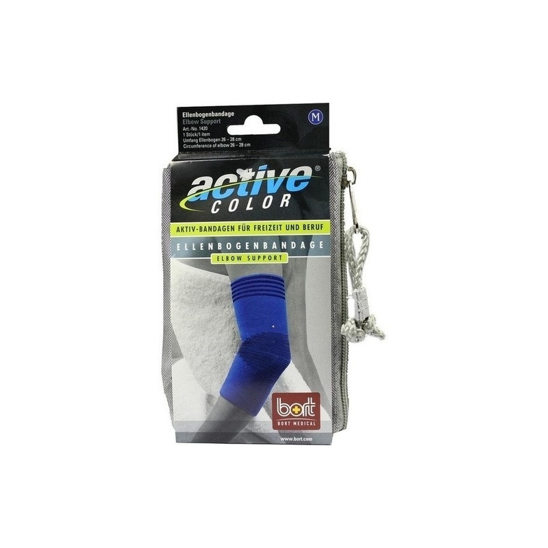 BORT ActiveColor Ellenbogenbandage blau medium, 1 ST – PZN 6914451