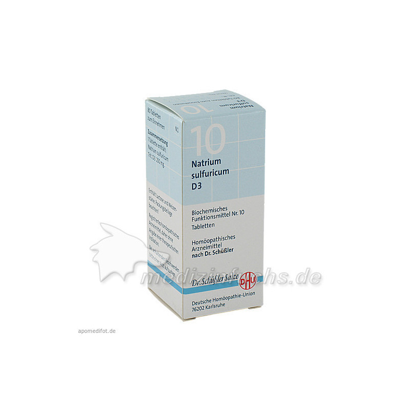 BIOCHEMIE DHU 10 NATRIUM SULFURICUM D 3, 80 ST – PZN 274625
