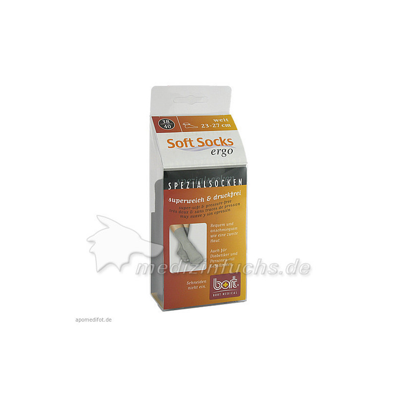 BORT SOFT-SOCKS W SCHWARZ 38-40, 2 ST – PZN 2035646