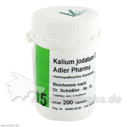 Biochemie Adler 15 Kalium Jodatum D12 Adler Pharma, 200 ST – PZN 833421