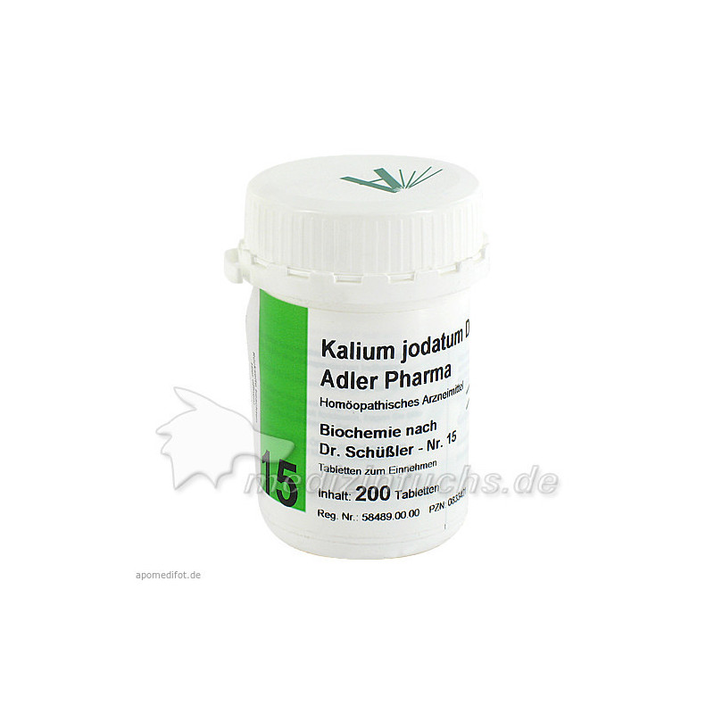 Biochemie Adler 15 Kalium Jodatum D12 Adler Pharma, 200 ST – PZN 833421