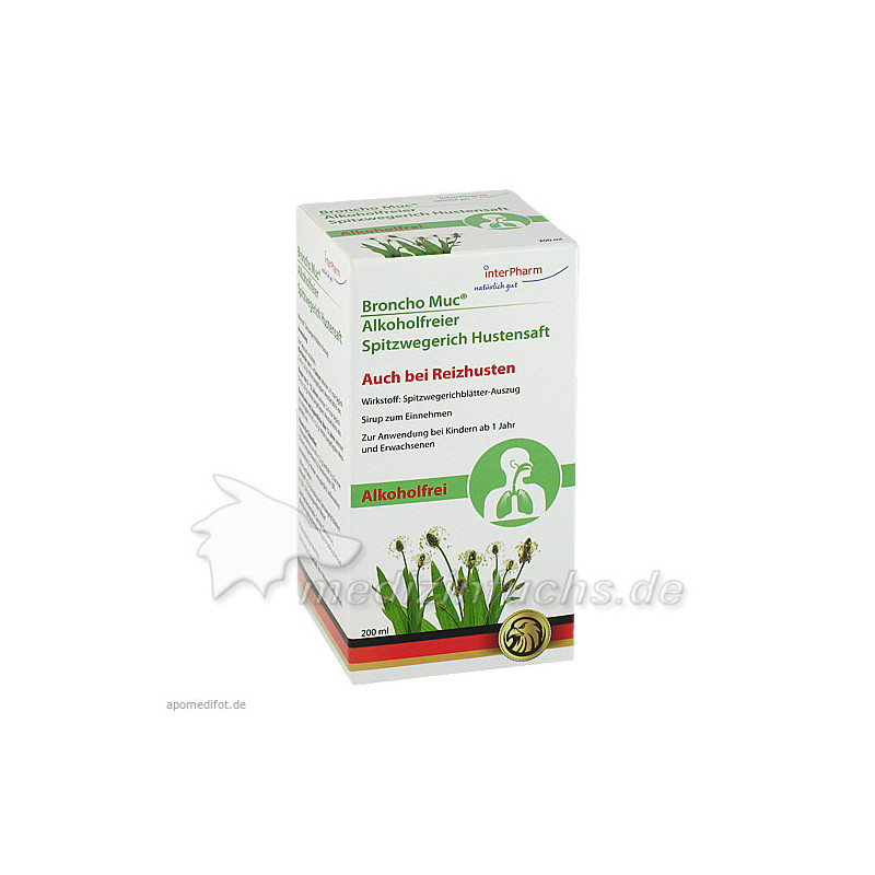 Broncho Muc alkoholfreier Spitzwegerich Hustensaft, 200 ML – PZN 11660627