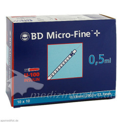 BD Micro-Fine+ U100 Ins.Spr.12.7mm, 100X0.5 ML – PZN 4400156