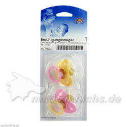 Beruhigungssauger Kirsch Latex 0-6M pastell/gb/r, 2 ST – PZN 4790602
