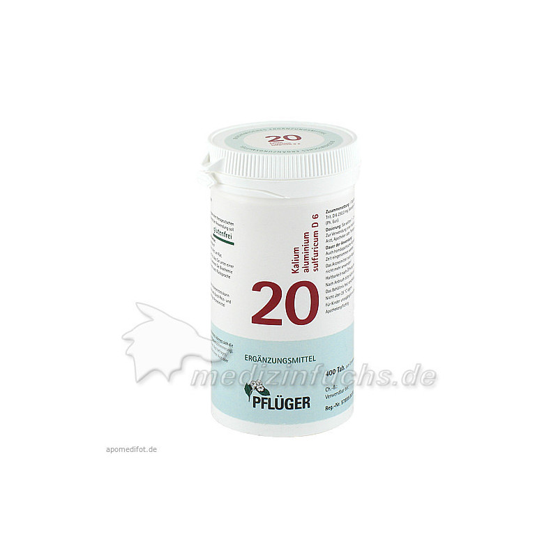 Biochemie Pflüger Nr. 20 Kalium-Aluminium sulf D 6, 400 ST – PZN 6322650