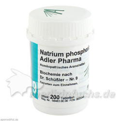 Biochemie Adler 9 Natrium Phosphoricum D 6 Adler P, 200 ST – PZN 833349