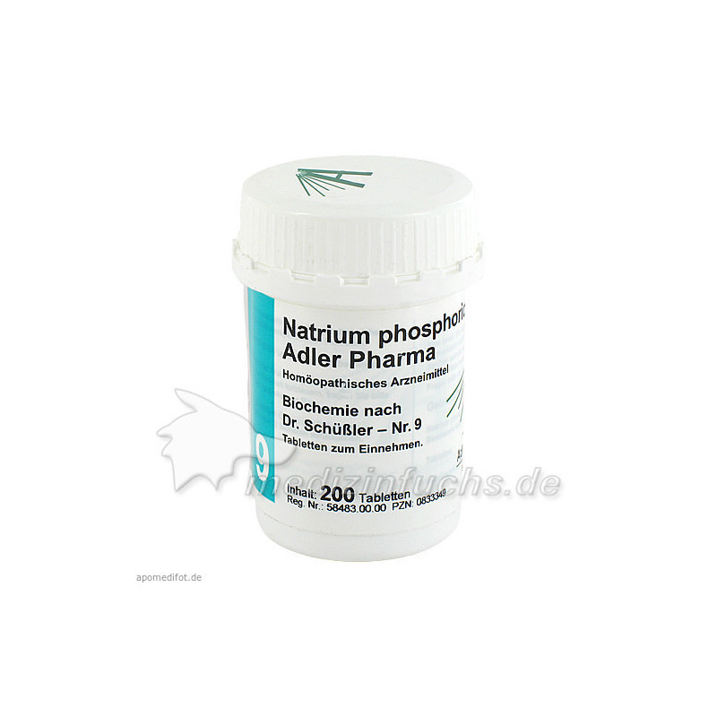 Biochemie Adler 9 Natrium Phosphoricum D 6 Adler P, 200 ST – PZN 833349