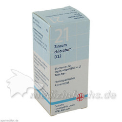 BIOCHEMIE DHU 21 ZINCUM CHLORATUM D12, 80 ST – PZN 1196301