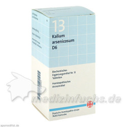 BIOCHEMIE DHU 13 Kalium arsenicosum D 6 Tabl., 420 ST – PZN 6584321