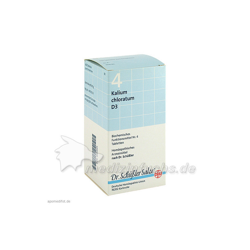 BIOCHEMIE DHU 4 Kalium chloratum D 3 Tabl., 420 ST – PZN 6584025