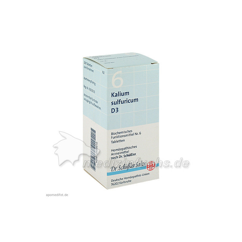 BIOCHEMIE DHU 6 KALIUM SULFURICUM D 3, 200 ST – PZN 2580616