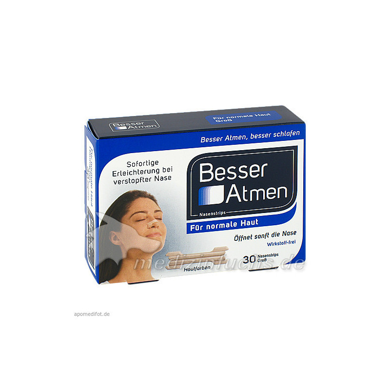 Besser Atmen Nasenstrips beige groß, 30 ST – PZN 2952555