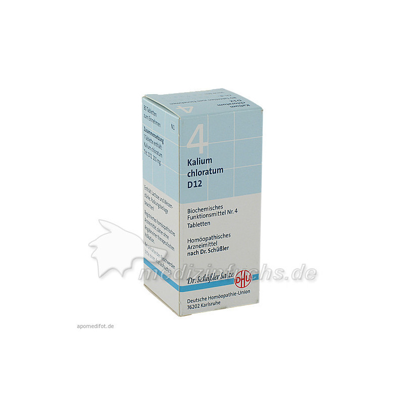 BIOCHEMIE DHU 4 KALIUM CHLORATUM D12, 80 ST – PZN 274105