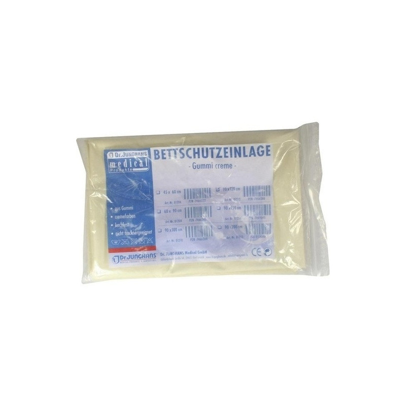 BETTSCHUTZEINLAGE GUMMI 120x90 CREME, 1 ST – PZN 7466380