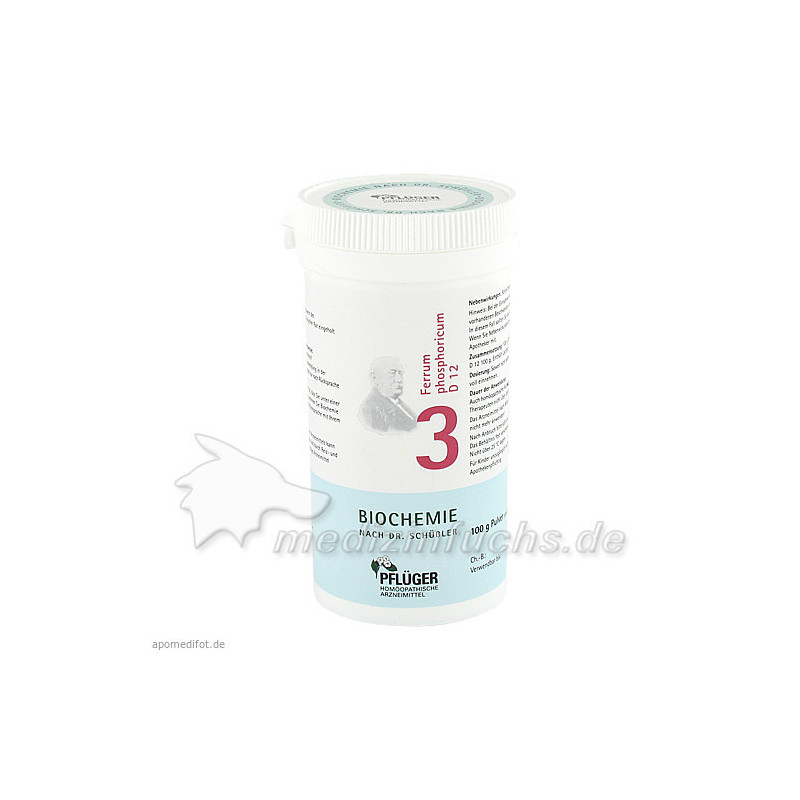 Biochemie Pflüger Nr. 3 Ferrum phosphoricum D 12, 100 G – PZN 6323336