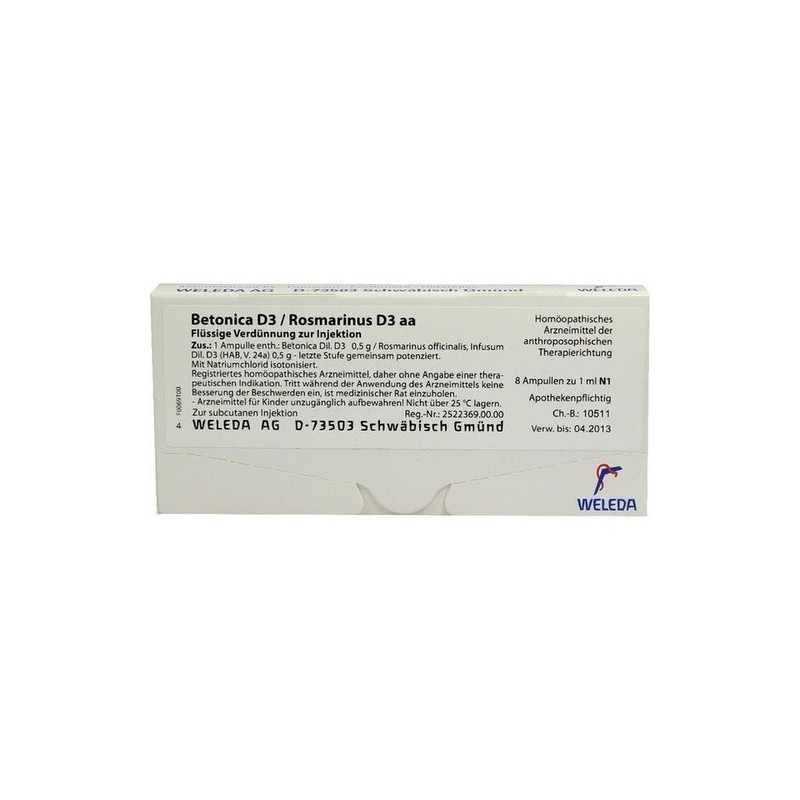 BETONICA D 3/ ROSMARIN D 3, 8X1 ML – PZN 1619635