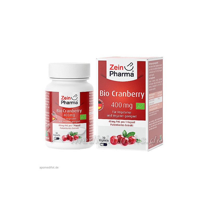 Bio Cranberry Vegi Kapseln 400 mg, 30 ST – PZN 9303009