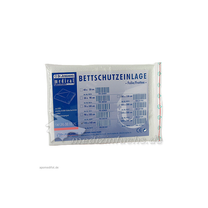BETTSCHUTZEINLAGE EINSEITIG m.Frottee 100x140cm, 1 ST – PZN 8514069