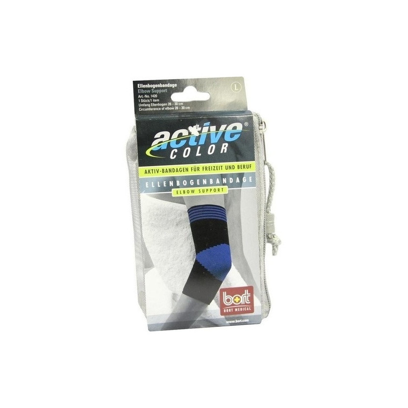 BORT ActiveColor Ellenbogenbandage schwarz large, 1 ST – PZN 6914439