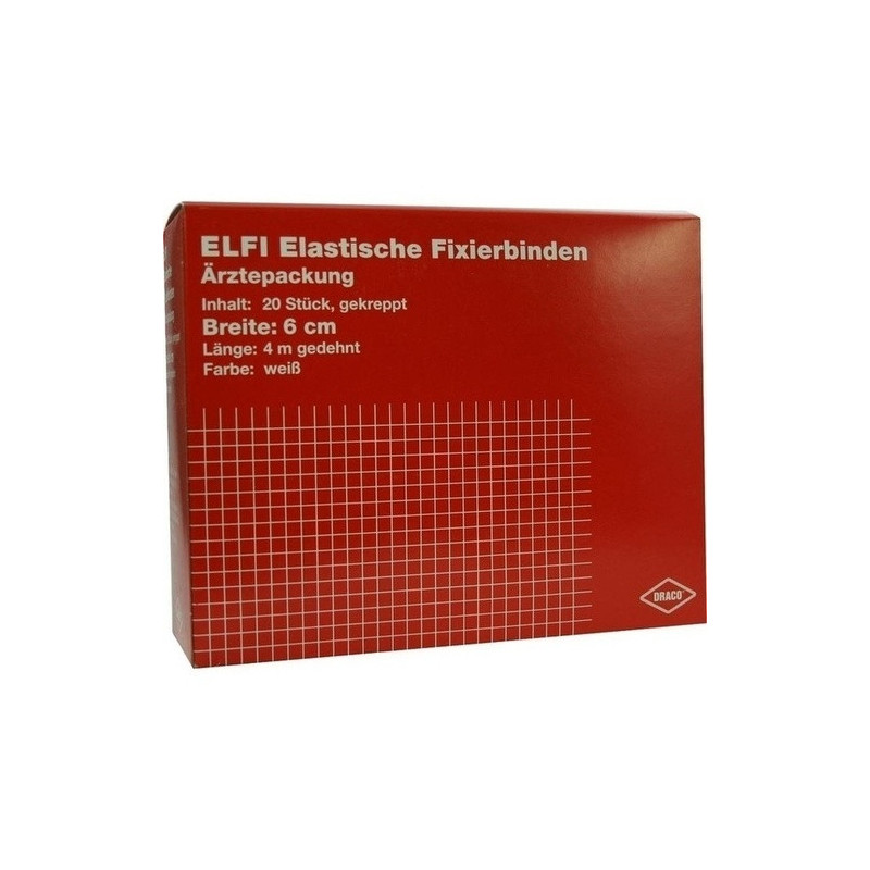 DracoELFI Elast. Fixierbinde gekreppt 4mx6cm, 20 ST – PZN 736273
