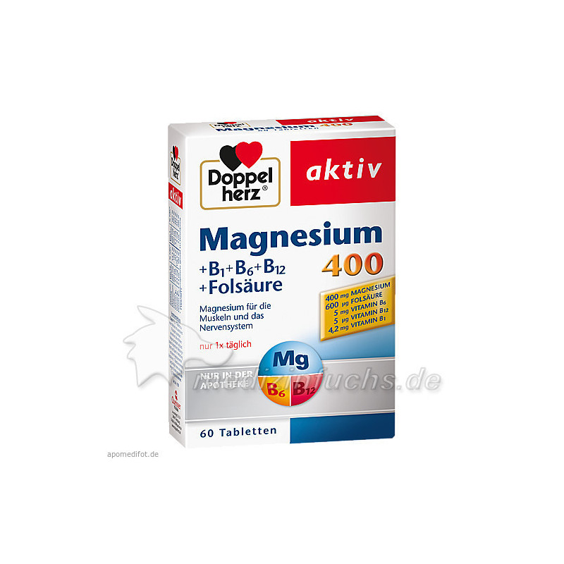 Doppelherz Magnesium 400mg Tabl., 60 ST – PZN 7625045