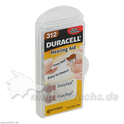 DURACELL 312 Easy TAB Hörgerätebatterie, 6 ST – PZN 2169720
